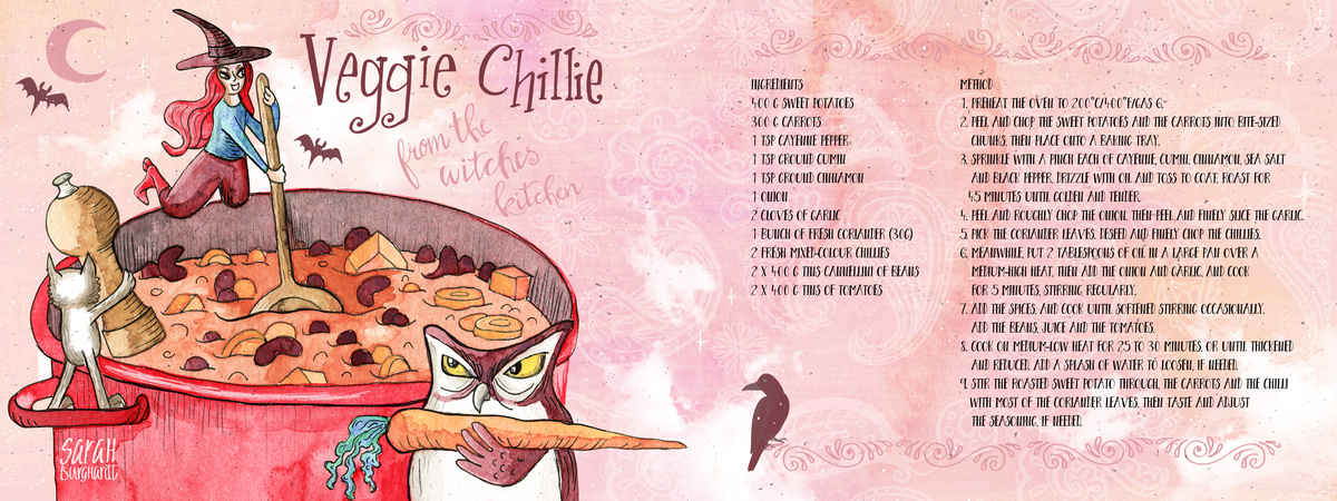Veggie chili from the witches kitchen by Sarah Burghardt