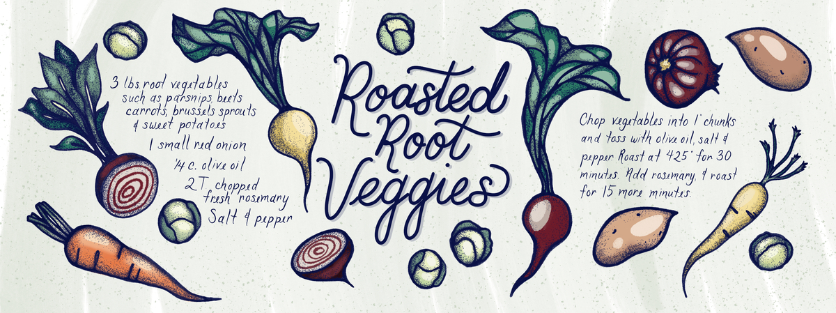 Roasted Root Veggies by Annie Vanek