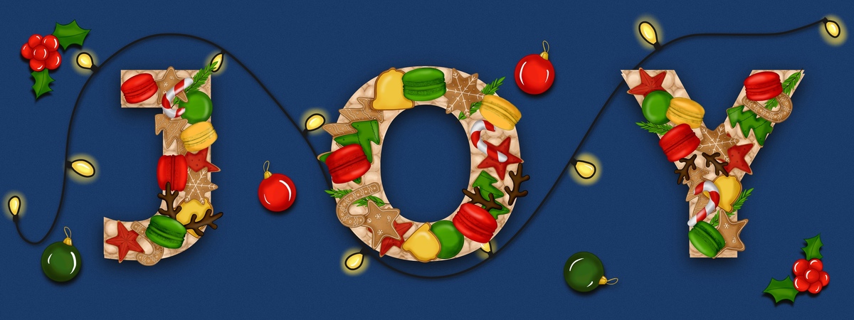 JOY — Christmas Cookie Cake by elifs.illos