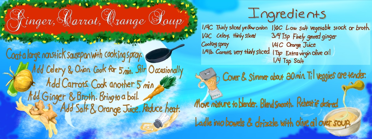 Ginger, Carrot & Orange Soup by Alexandria DeJesus