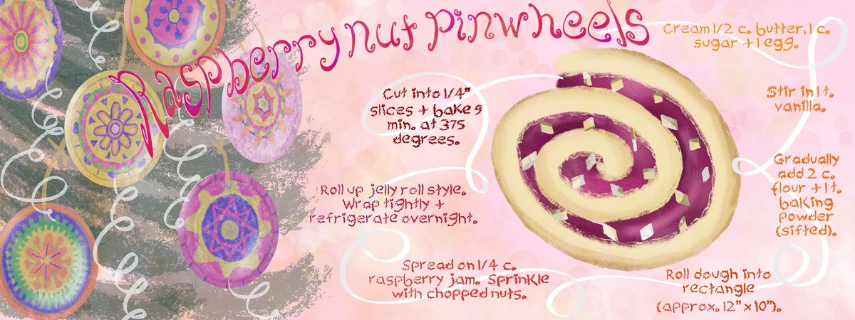 Raspberry Nut Pinwheels by Gina M. Brown