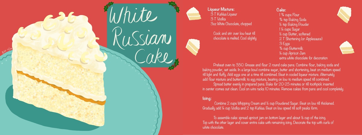 White Russian Cake by Barb Dragony
