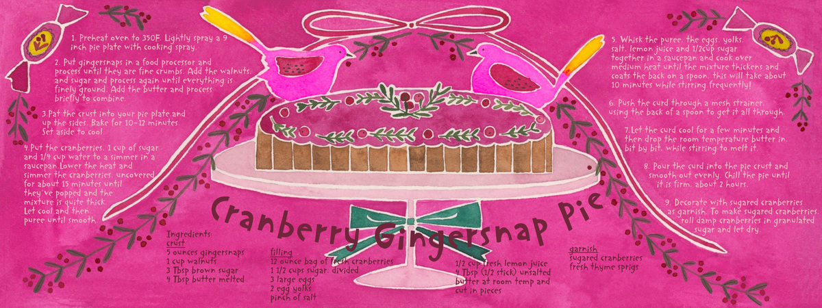 Cranberry Gingersnap Pie by Keiko Hayner