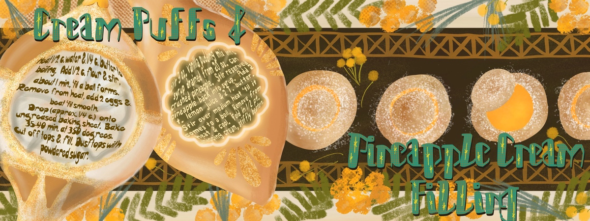 Cream Puffs With Pineapple Cream Filling by Gina M. Brown