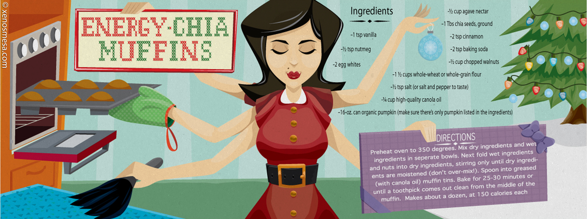 Energy Chia Muffins Recipe by Xenos Mesa