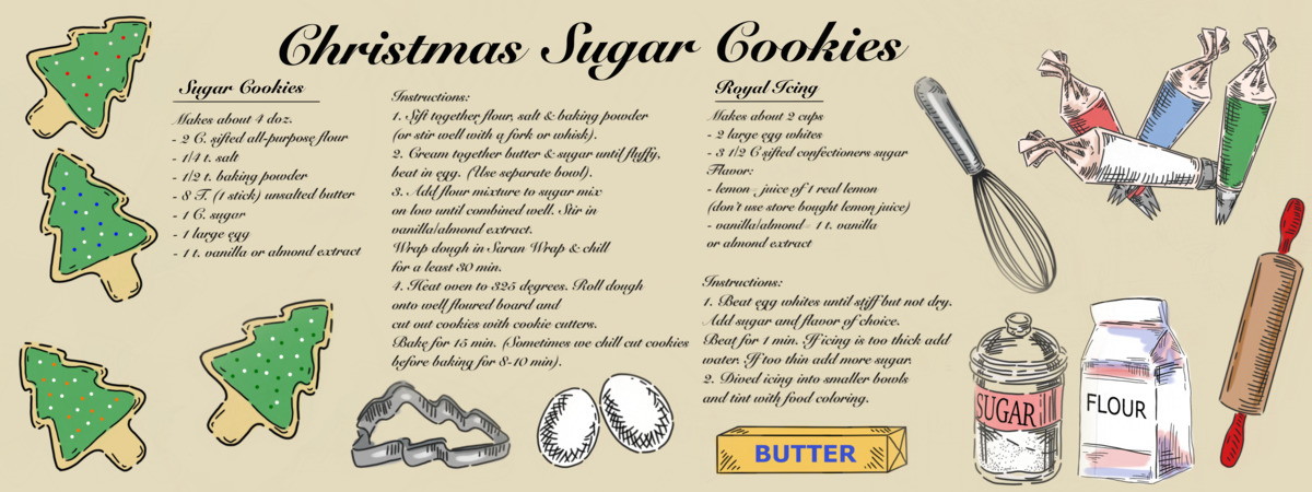 Christmas sugar cookies by Jane