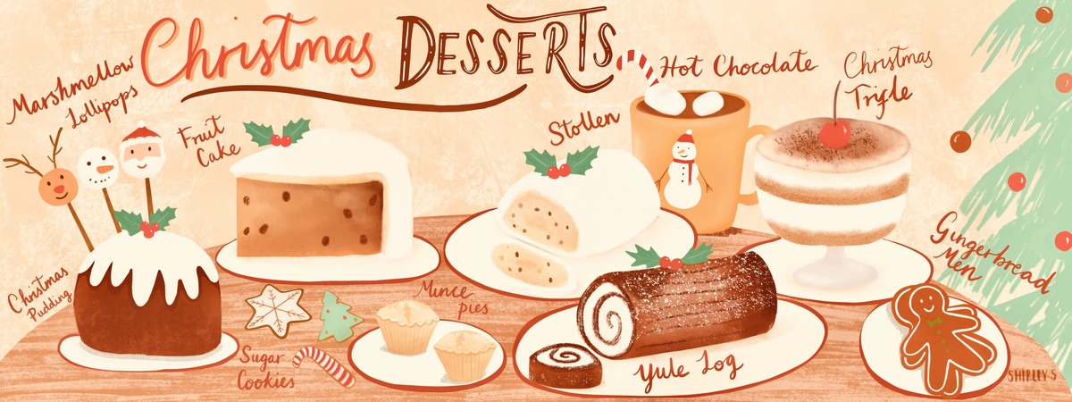 Christmas Desserts - Holiday Sweets Play Along series by ShirleysIllustrations