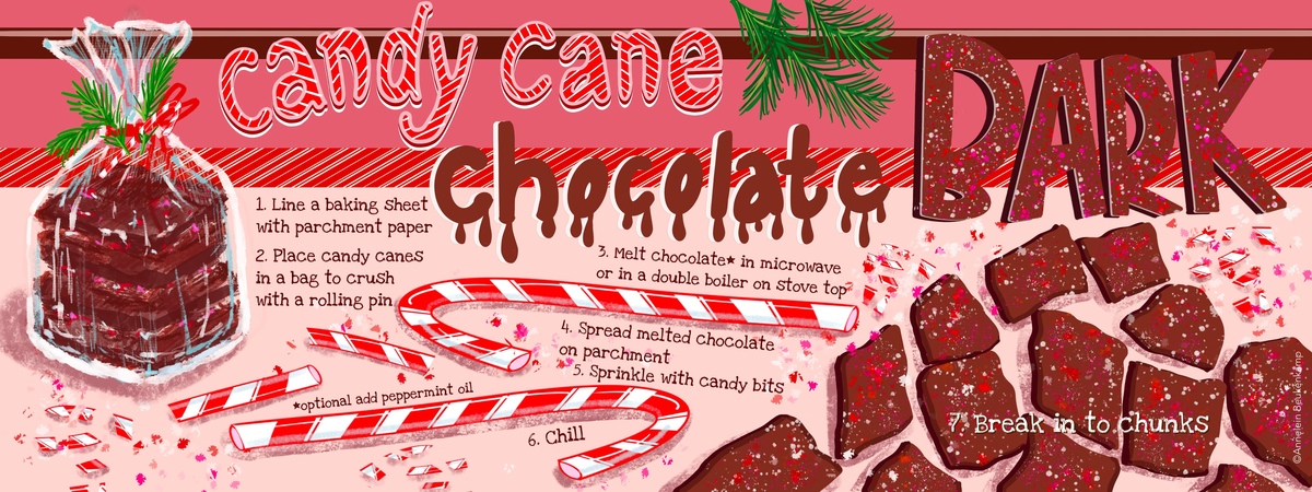 Candy cane chocolate bark by Annelein Beukenkamp