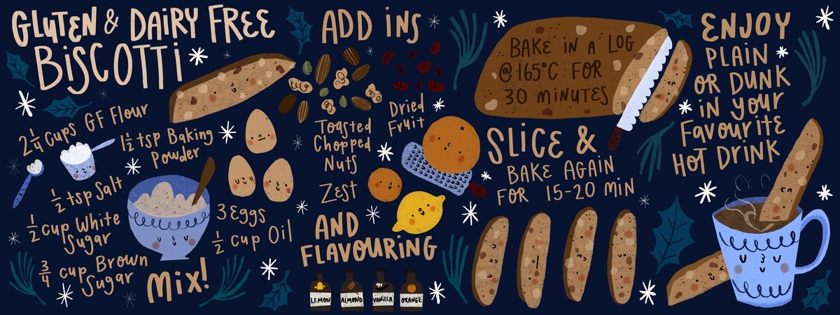 Gluten and Dairy Free Biscotti by Mellifera Paper