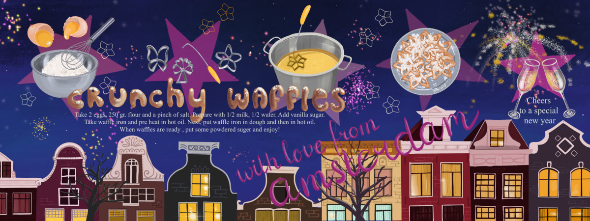 Crunchy waffles, cheers to a special new year! by Marielle Snel