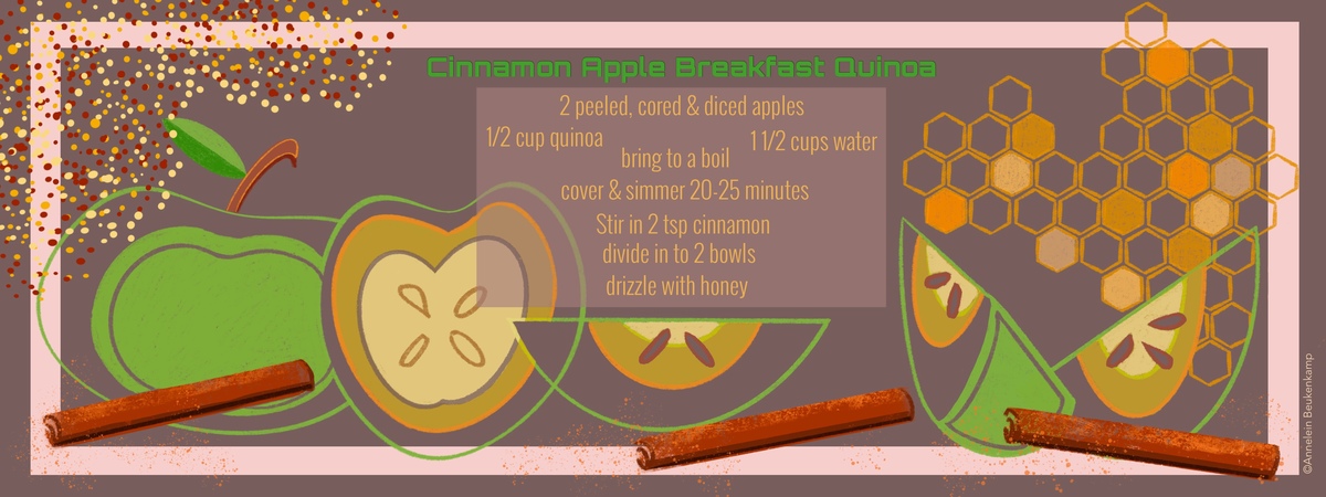Cinnamon Apple Breakfast Quinoa by Annelein Beukenkamp
