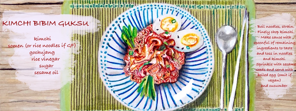 Kimchi Bibim Guksu by Joleanna Designs