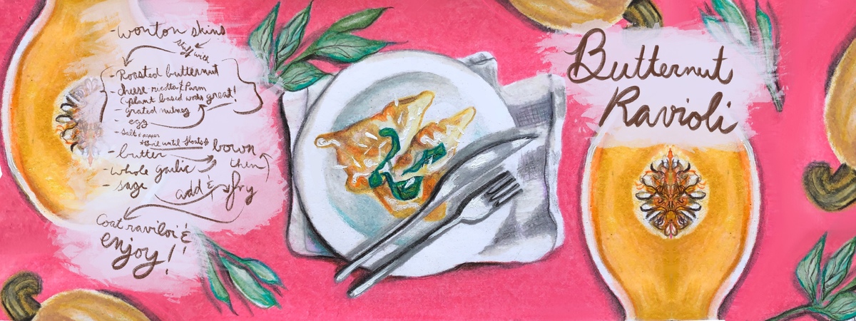 Butternut Squash Ravioli by Joleanna Designs