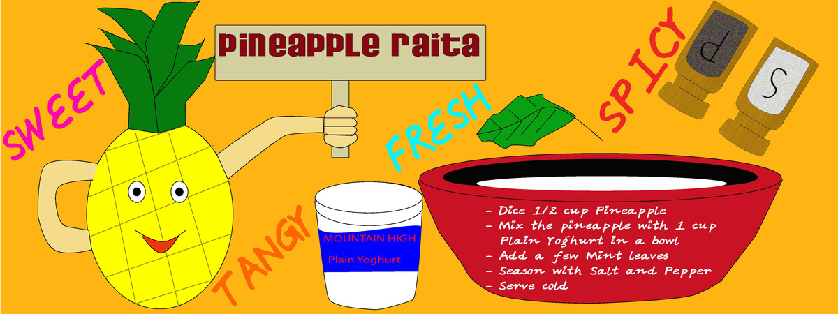 Pineapple Raita by Rasika Bhate