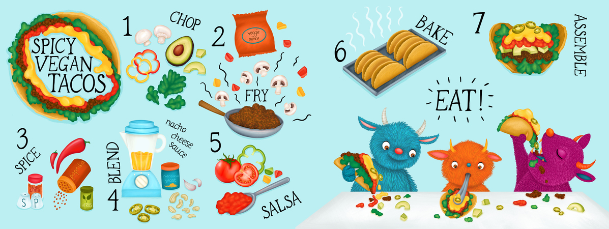 Spicy Vegan Tacos by Sarah Jane Hinder