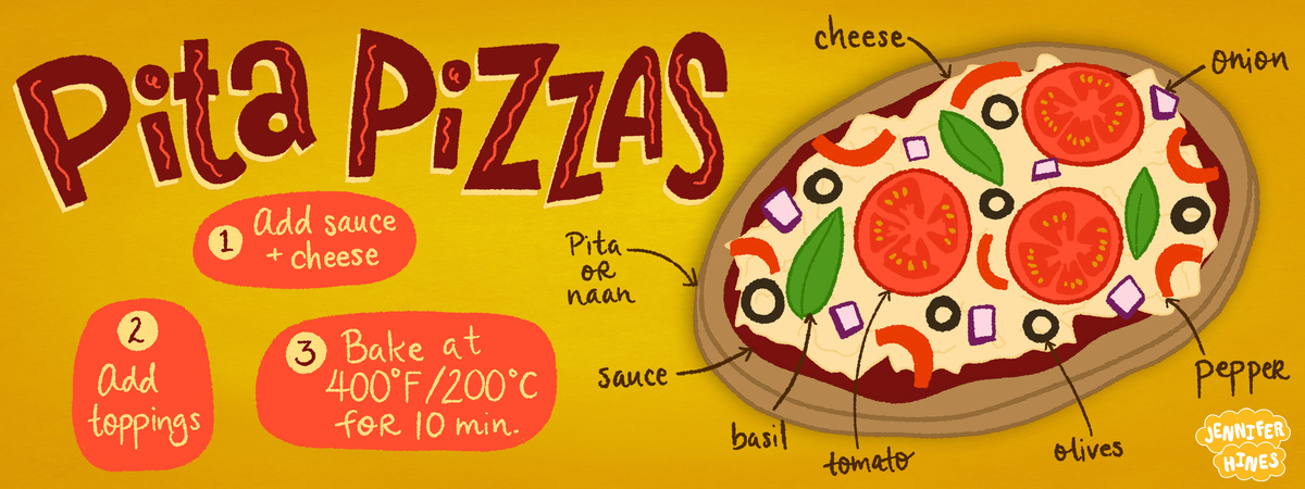 Pita Pizzas by Jennifer Hines