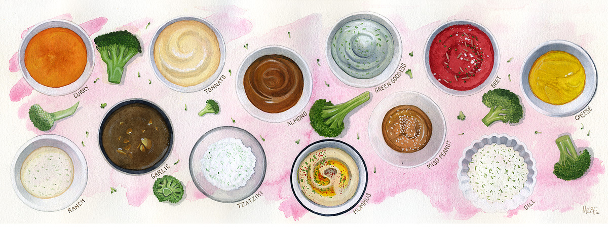 Broccoli & A Dozen Dips by Megan Foldenauer