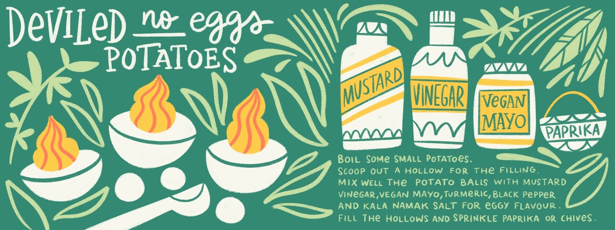Deviled no eggs potatoes by Natalia González