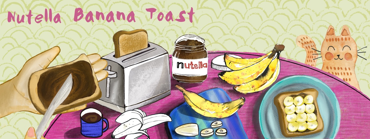 Nutella banana toast by Art by Ashlesha