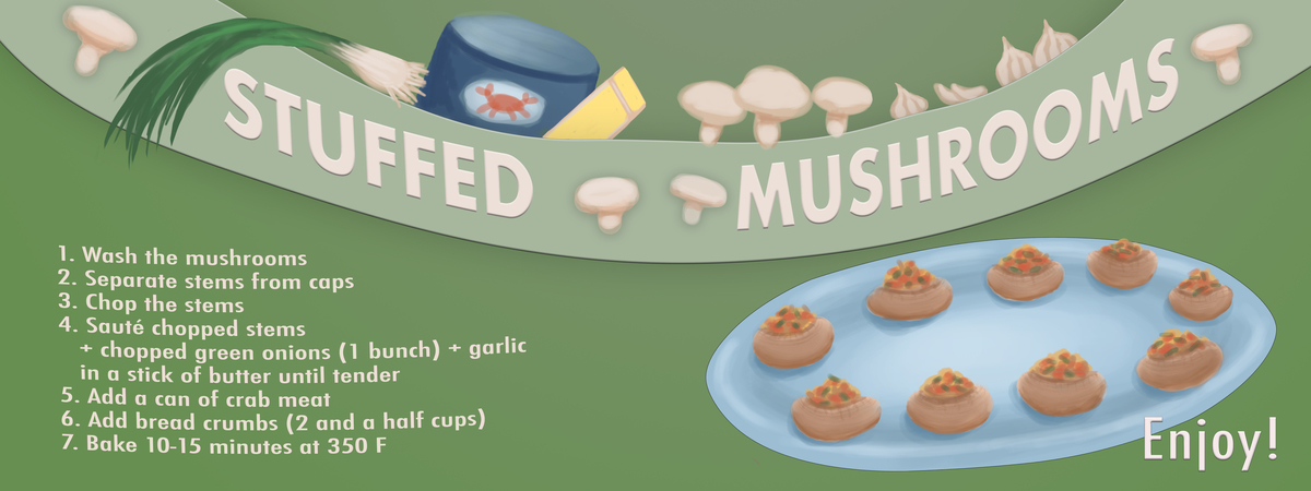 Stuffed Mushrooms by Krista Paquette