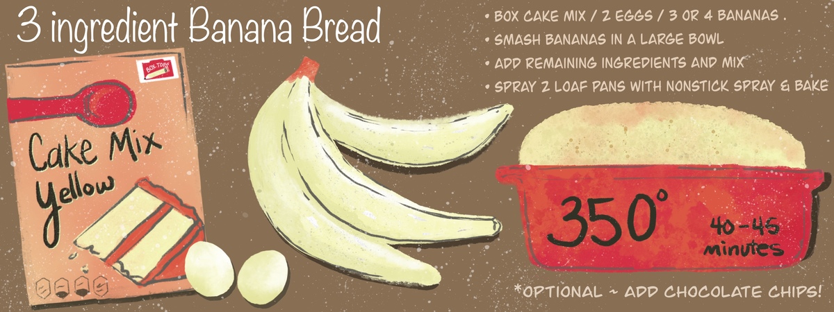 3 Ingredient Banana Bread by Alicia Hayes