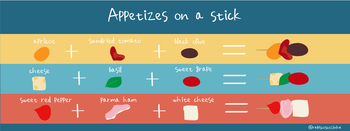 Appetizers on a Stick by Thais Ferreira