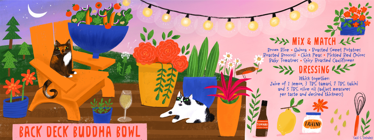 Back Deck Buddha Bowl by Salli S. Swindell