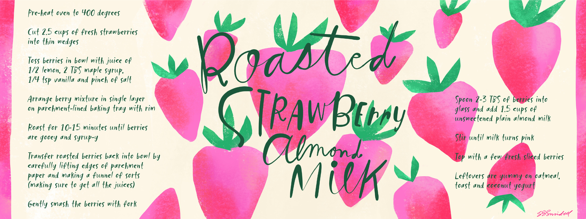 Roasted Strawberry Almond Milk by Salli S. Swindell