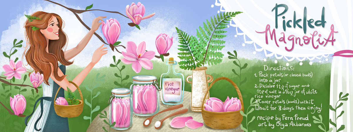 Pickled Magnolia Petals by Olga Akbarova