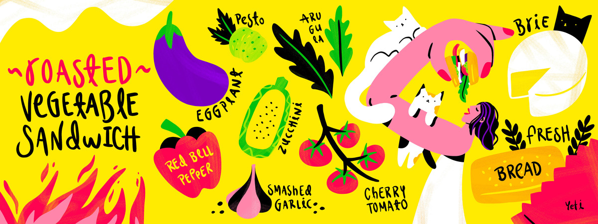 Roasted Vegetable Sandwich by Yeti