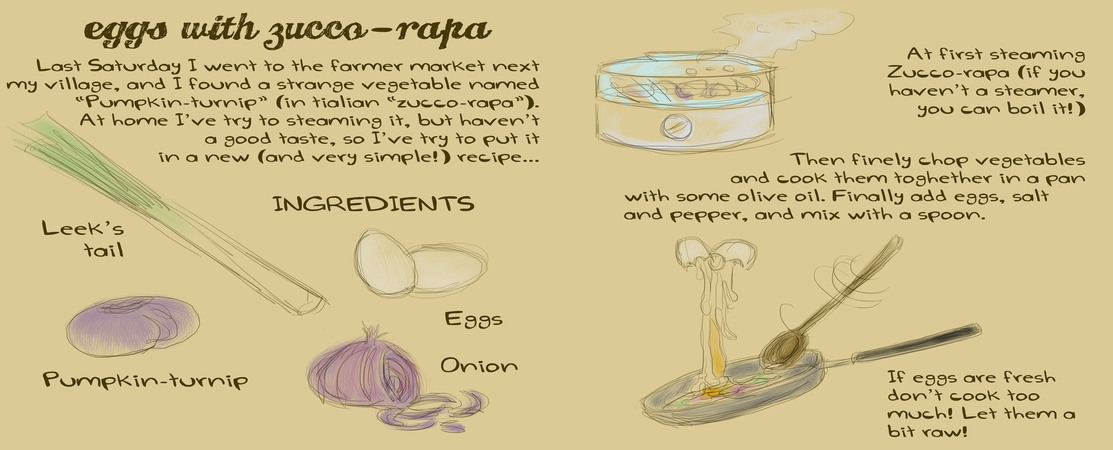 Eggs with Zucco-Rapa by Claudia Razzoli
