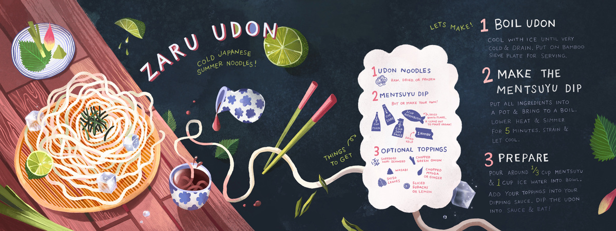 Summery Zaru Udon Noodles! by Kiki Kita