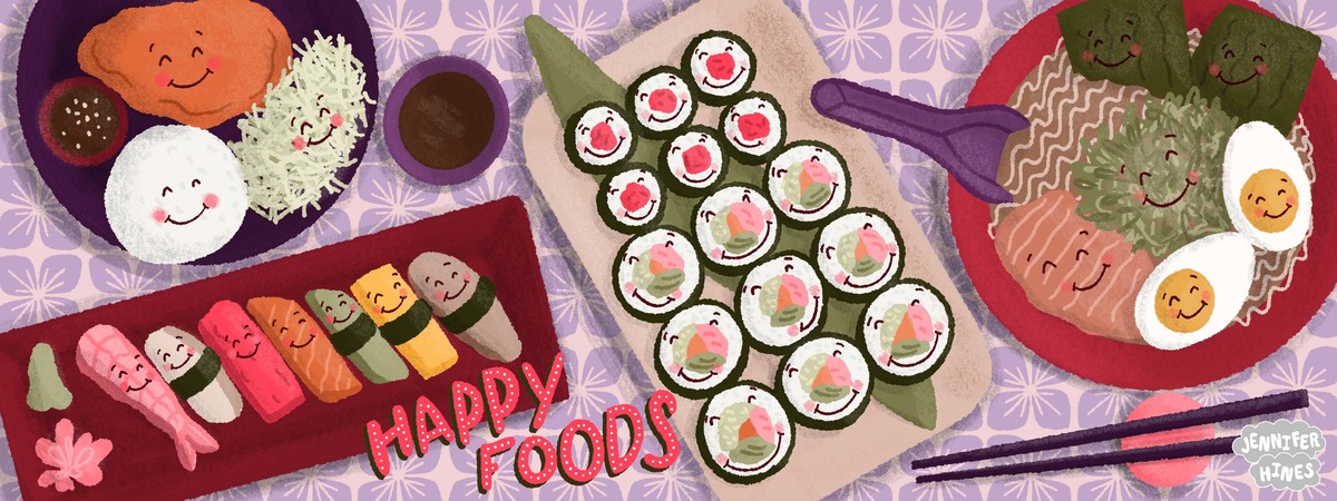 Happy Japanese Foods by Jennifer Hines