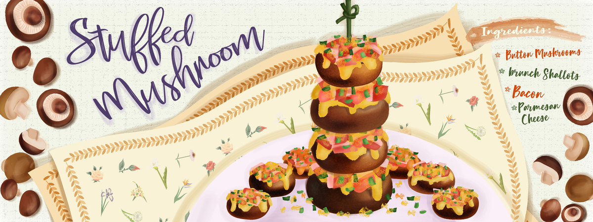 Stuffed Mushroom, Happy Mushroom by Christy Cheng