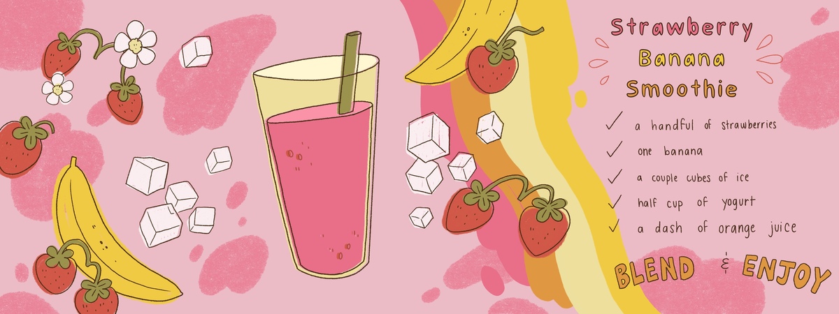 Strawberry Banana Smoothie by Dani Clover