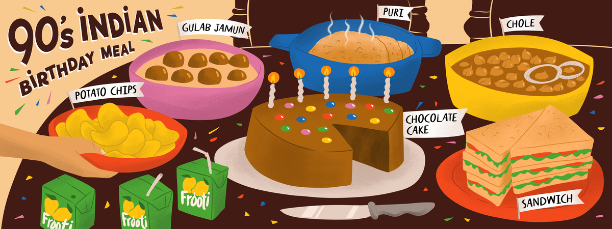 90's Indian Birthday Meal by John Ravi