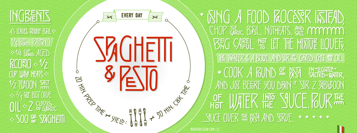 Spaghetti & Pesto by Marina Tercelan