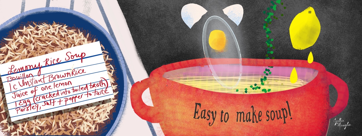 Lemony Rice Soup by Cynthia Maniglia
