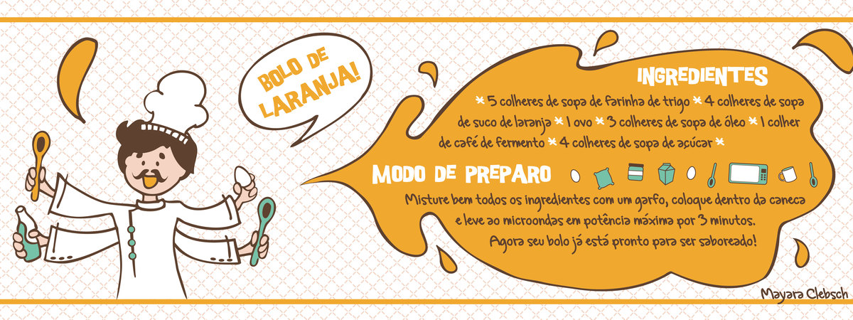 Bolo de Laranja de Caneca! / Orange Cake in a Mug! by Mayara Clebsch Mayara clebsch