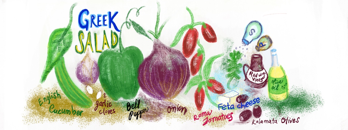 Greek Salad by CarriesDoodleyday