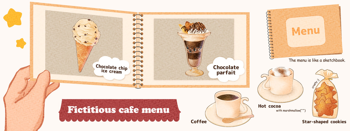 Fictitious cafe menu by fua32