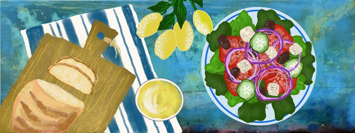 Greek salad by Courtney Prahl