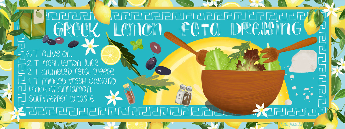 Greek Lemon Feta Dressing by Katia Bulbenko