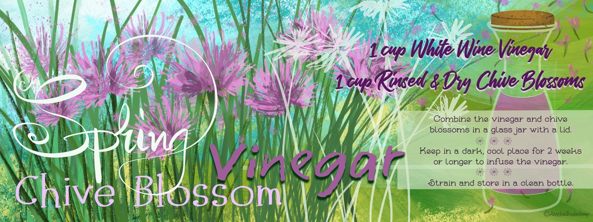 Spring chive blossom vinegar by Annelein Beukenkamp
