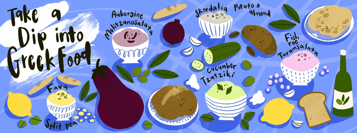 Take a Dip into Greek Food by Mellifera Paper