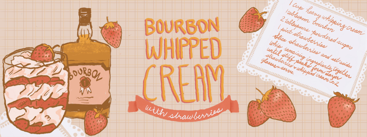 Bourbon Whipped Cream with Strawberries by Casey Floyd