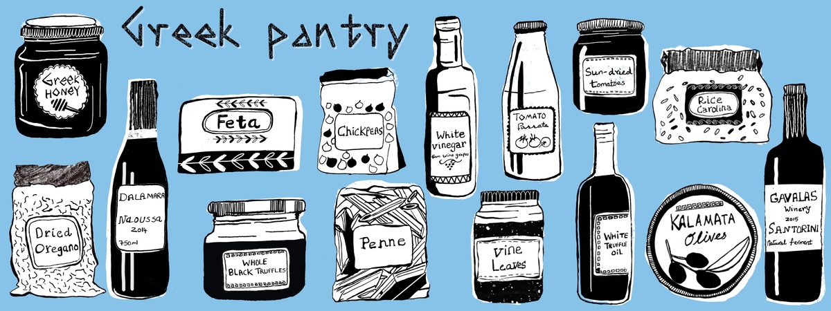 Greek pantry by Art by Ashlesha