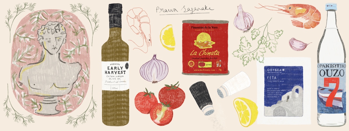 Prawn Saganaki by Sister Studio