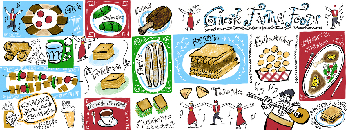 Greek Festival Foods by Alex Savakis