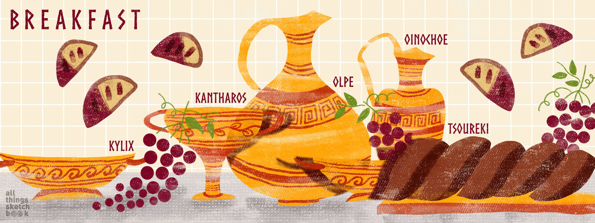 Greek Breakfast by allthingssketchbook